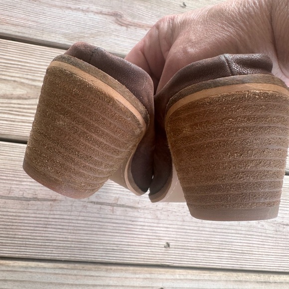 Corkys Chocolate Brown Wedge Mules - Picture 4 of 8